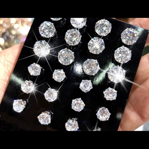 Cubic Zirconia Earrings Dazzling - Picture 5 of 5